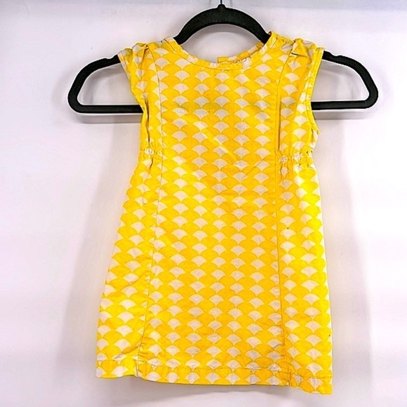 Hanna Anderson yellow print dress size 4 100 - Picture 1 of 3